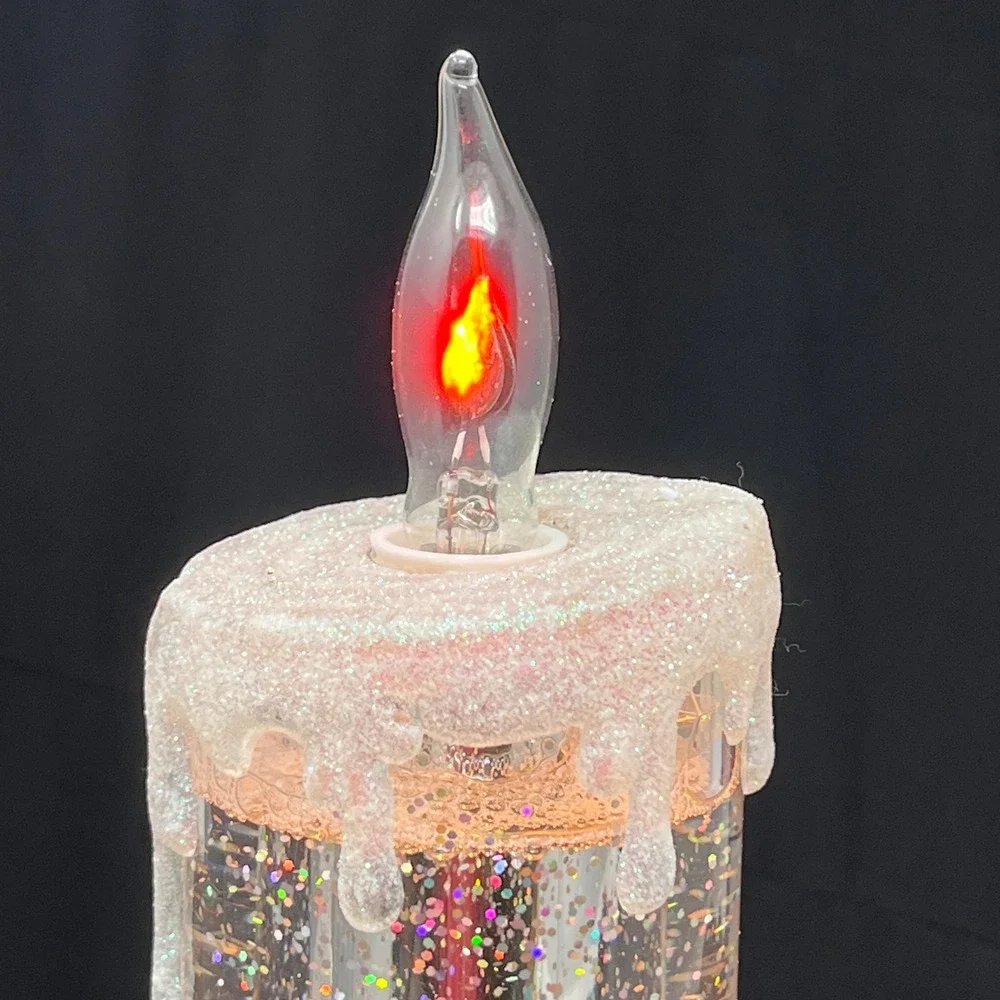 Flameless Glitter Candle Lamp Electric Flickering Flame 11